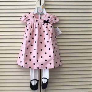 NWT Carter’s Dress with Stockings 2 Piece Set